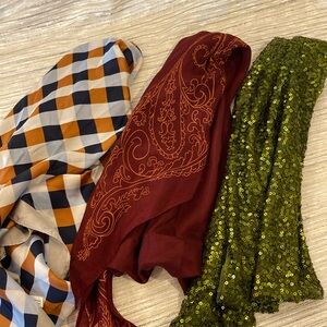 Three scarves!